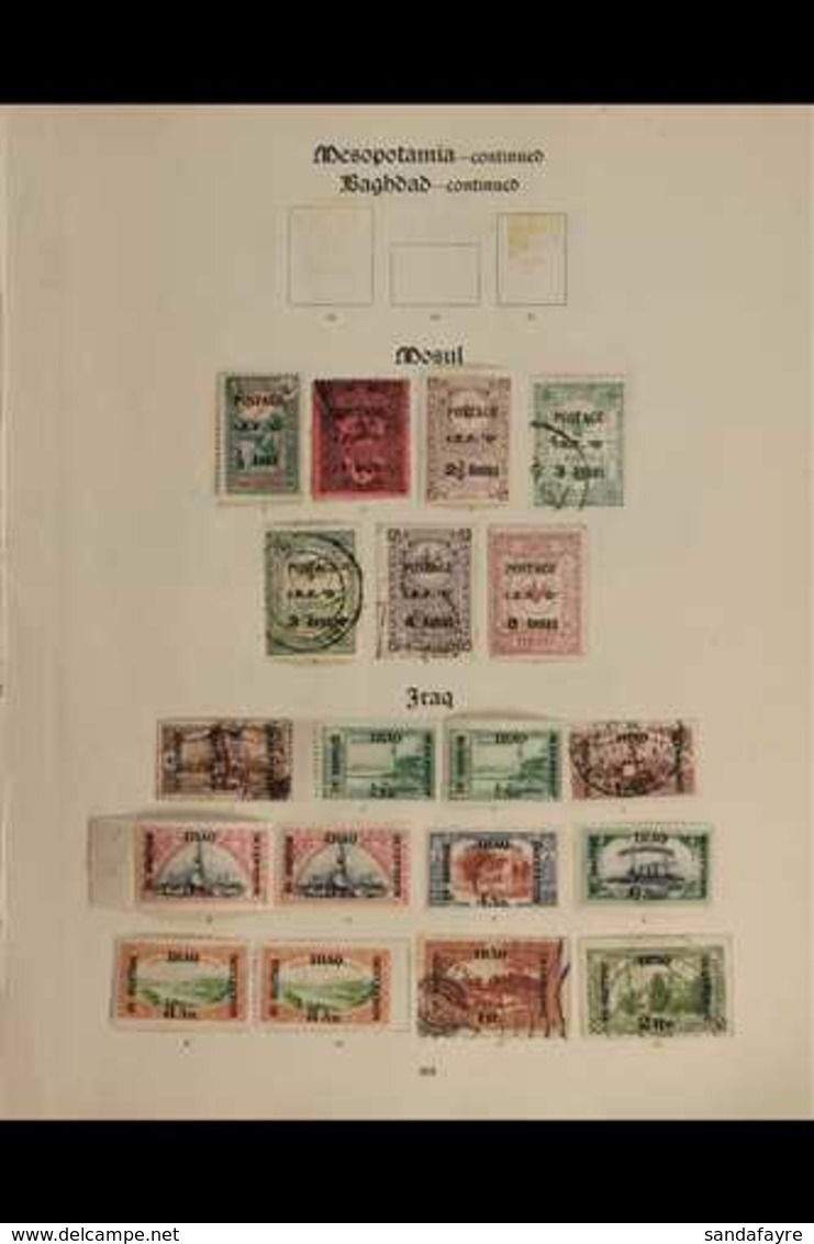 1918 - 1927 TREMENDOUS COLLECTION ON "IMPERIAL" ALBUM PAGES.  A Mint & Used Collection On 5 SG "Imperial" Pages For The  - Irak