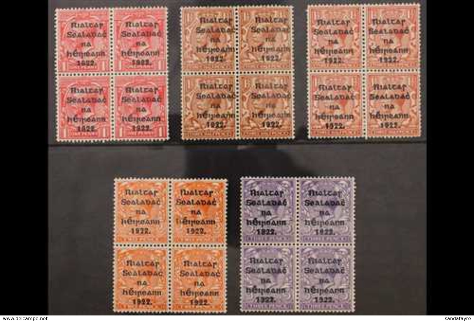 1922  1d Scarlet, 1½d Red-brown, 1d Chestnut, 2d Orange Die II And 3d Dull Reddish Violet Thom Overprints, SG 31, 32, 32 - Sonstige & Ohne Zuordnung