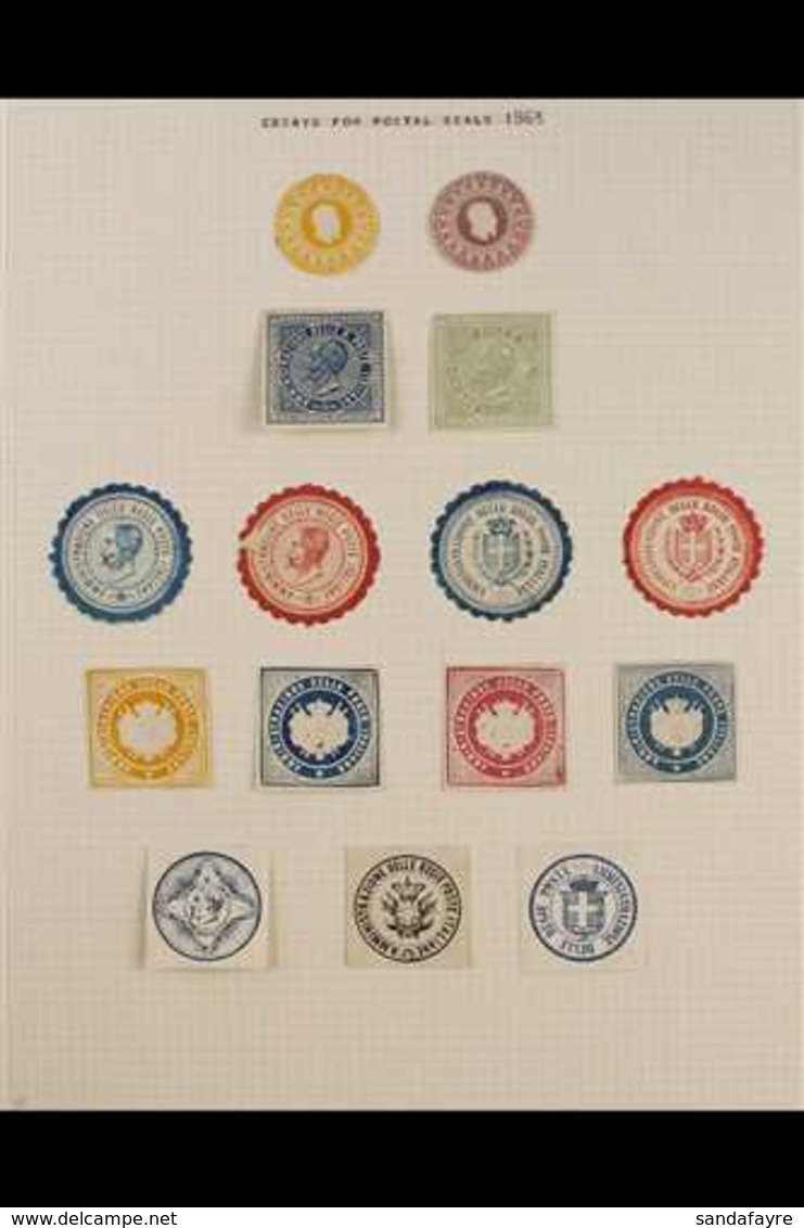 1863 OFFICIAL POST OFFICE SEALS  Fabulous Exhibition Collection Of Proofs And Essays Including Post Office Seals Featuri - Ohne Zuordnung