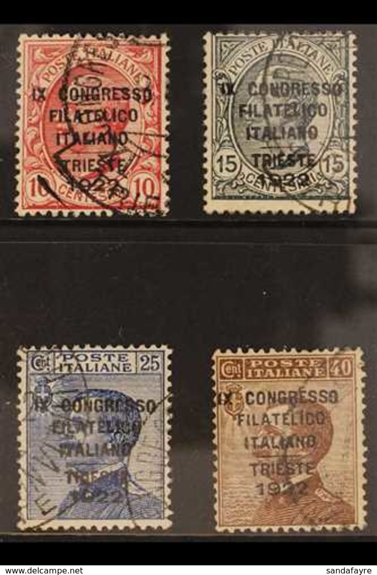 1922  Philatelic Congress Overprints Complete Set (Sassone 123/26, SG 122/25), Fine Cds Used Mostly With Special Congres - Ohne Zuordnung