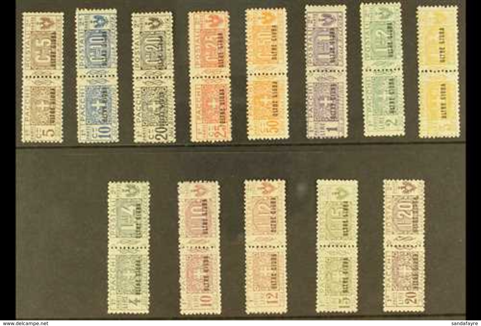 JUBALAND (OLTRE GIUBA)  PARCEL POST 1925 Overprints Complete Set (Sassone 1/13, SG P16/28), Never Hinged Mint Horizontal - Sonstige & Ohne Zuordnung