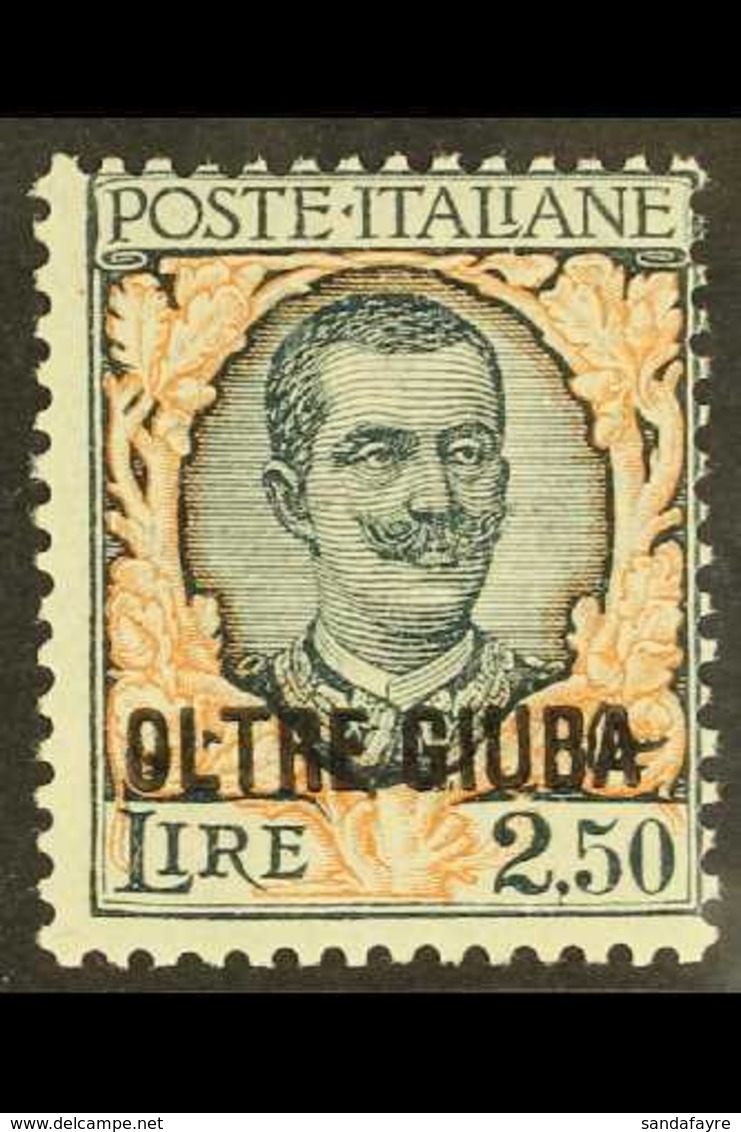 JUBALAND  1926 2.50L Myrtle & Orange King With "OLTRE GIUBA" Overprint (Sassone 44, SG 43), Never Hinged Mint, Very Fres - Sonstige & Ohne Zuordnung