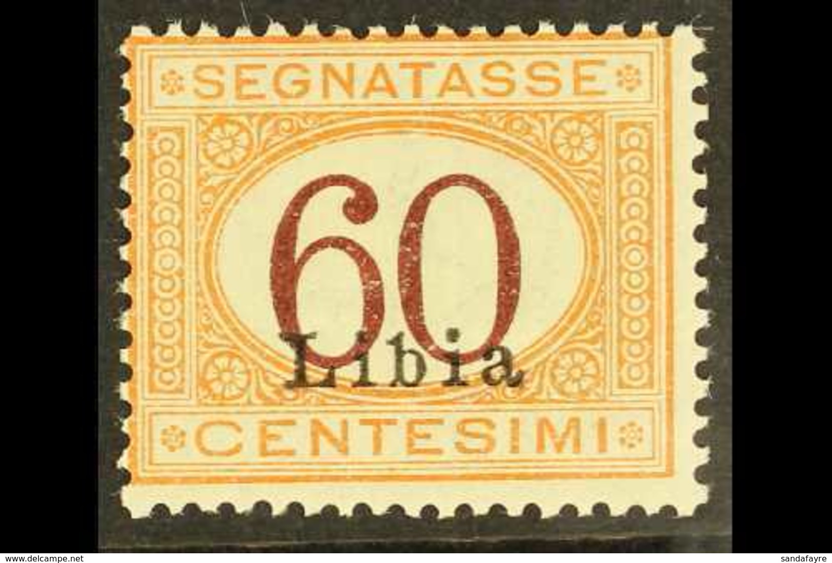 LIBYA  POSTAGE DUE 1925 60c Brown & Orange (Sassone 11, SG D24), Never Hinged Mint, Very Fresh. For More Images, Please  - Sonstige & Ohne Zuordnung