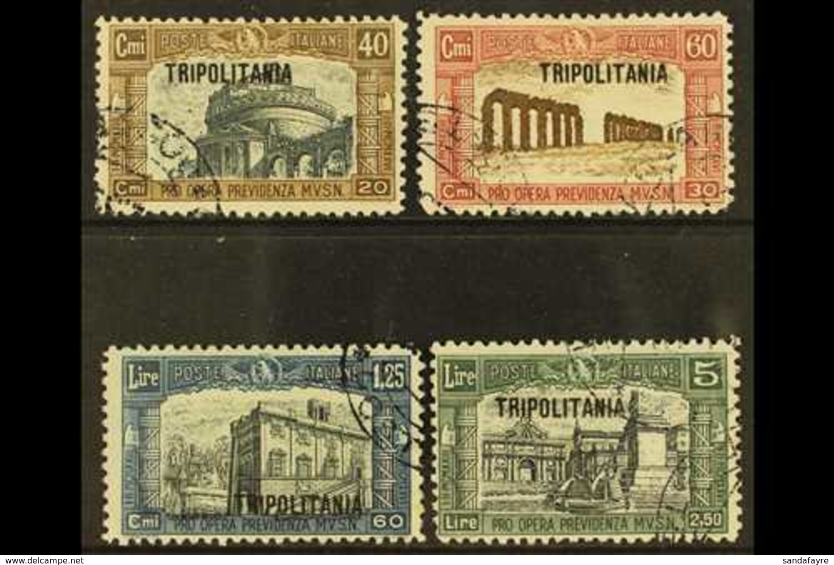 TRIPOLITANIA  1927 First National Defence Set (SG 42/45, Sass S10) Fine Used. (4 Stamps) For More Images, Please Visit H - Sonstige & Ohne Zuordnung