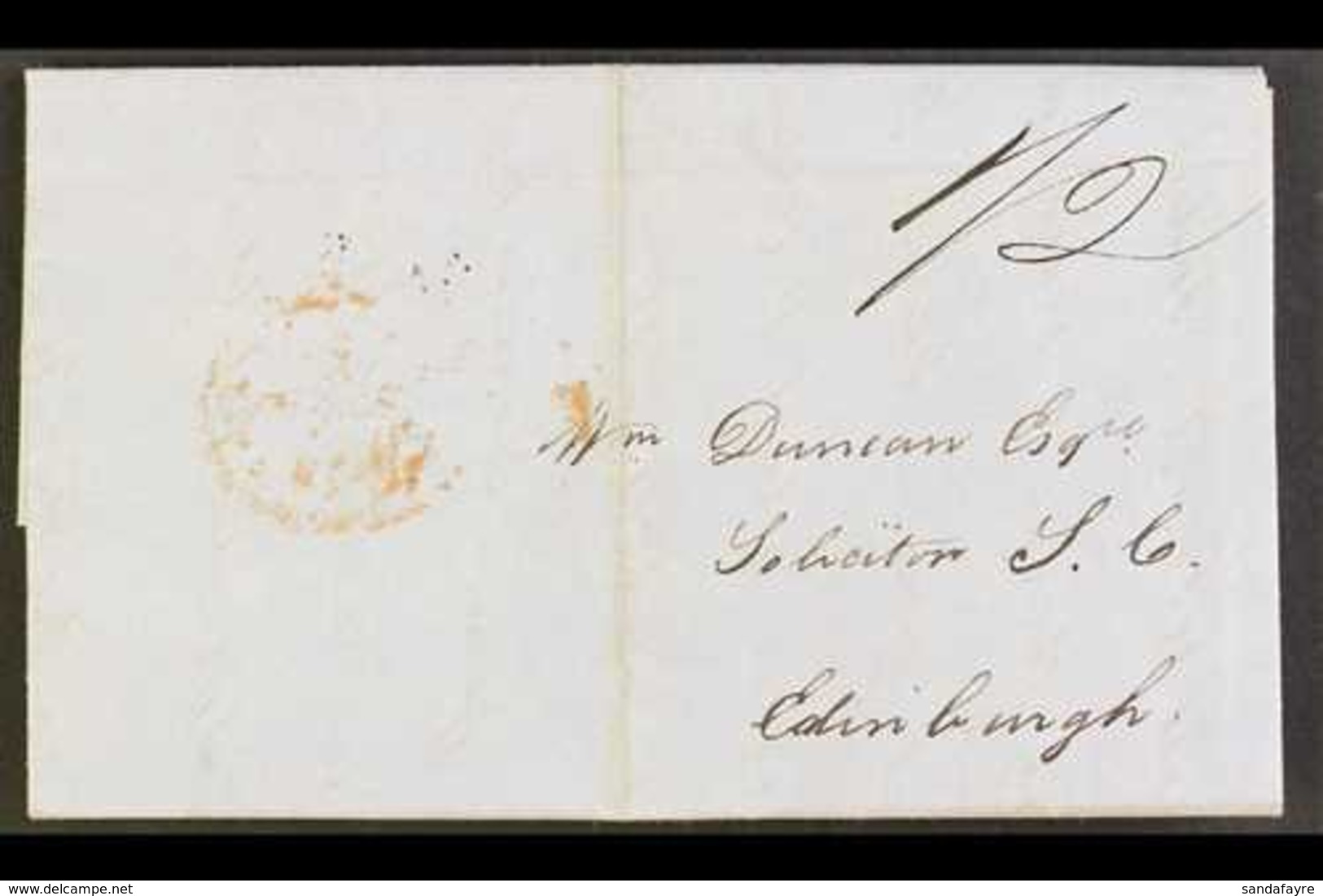 1849 SPANISH TOWN - WILLIAM WEMYSS ANDERSON LETTER  (March) Entire Letter To Scotland, Legal Content Regarding Church Bu - Jamaica (...-1961)