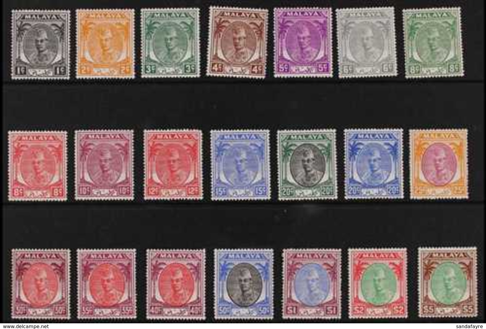 KELANTAN  1951-55 Sultan Complete Set, SG 61/81, Very Fine Mint, Fresh. (21 Stamps) For More Images, Please Visit Http:/ - Sonstige & Ohne Zuordnung