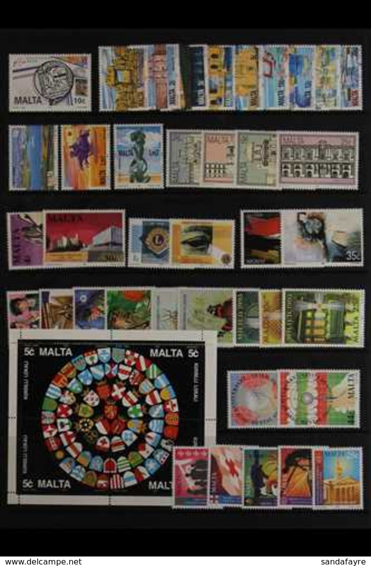 1991-2003 NEVER HINGED MINT  ALL DIFFERENT Fine Accumulation Of Complete Sets And Miniature Sheets From 1991 Philatelic  - Malta (...-1964)