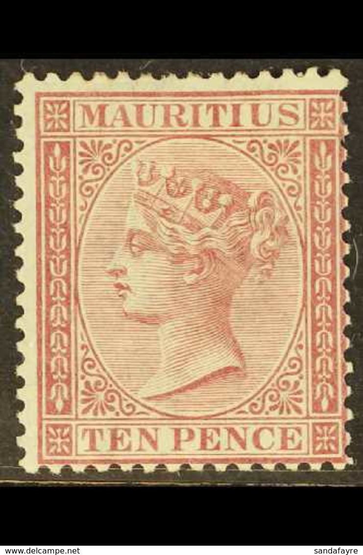 1863  10d Maroon, Wmk CC, SG 67, Very Fine Mint. Lovely Bright Stamp. For More Images, Please Visit Http://www.sandafayr - Mauritius (...-1967)
