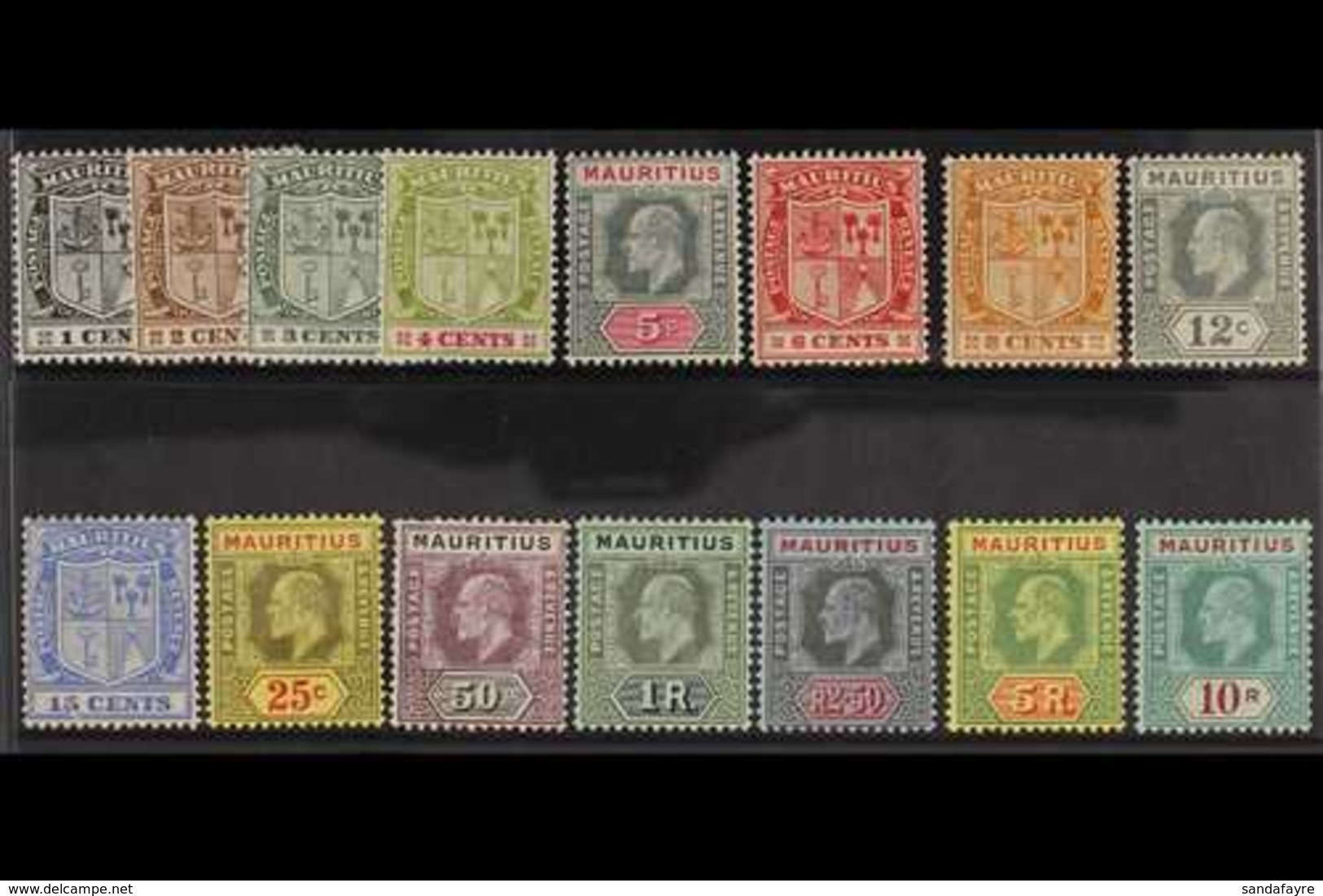 1910  Complete KEVII Definitive Set, Wmk MCA, SG 181/95, Very Fine Mint. (15 Stamps) For More Images, Please Visit Http: - Mauritius (...-1967)