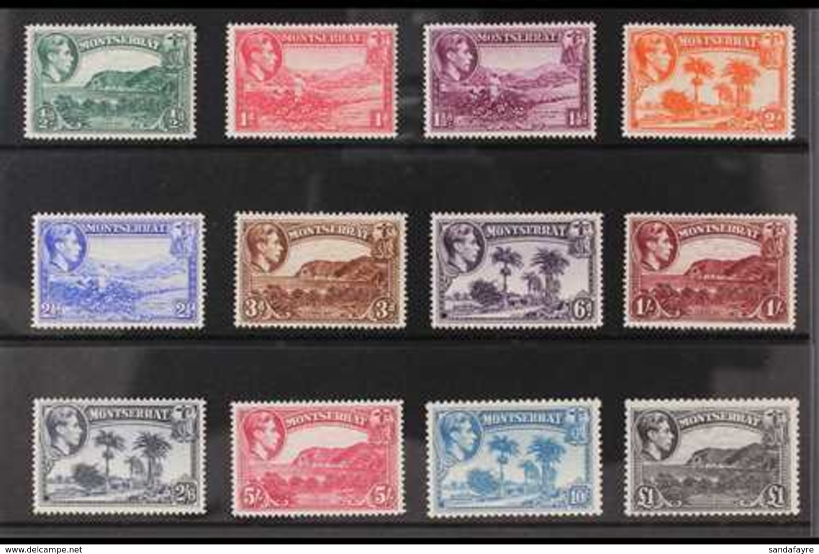 1938-48  Definitives Complete Set, SG 101a/12, Never Hinged Mint. (12 Stamps) For More Images, Please Visit Http://www.s - Montserrat