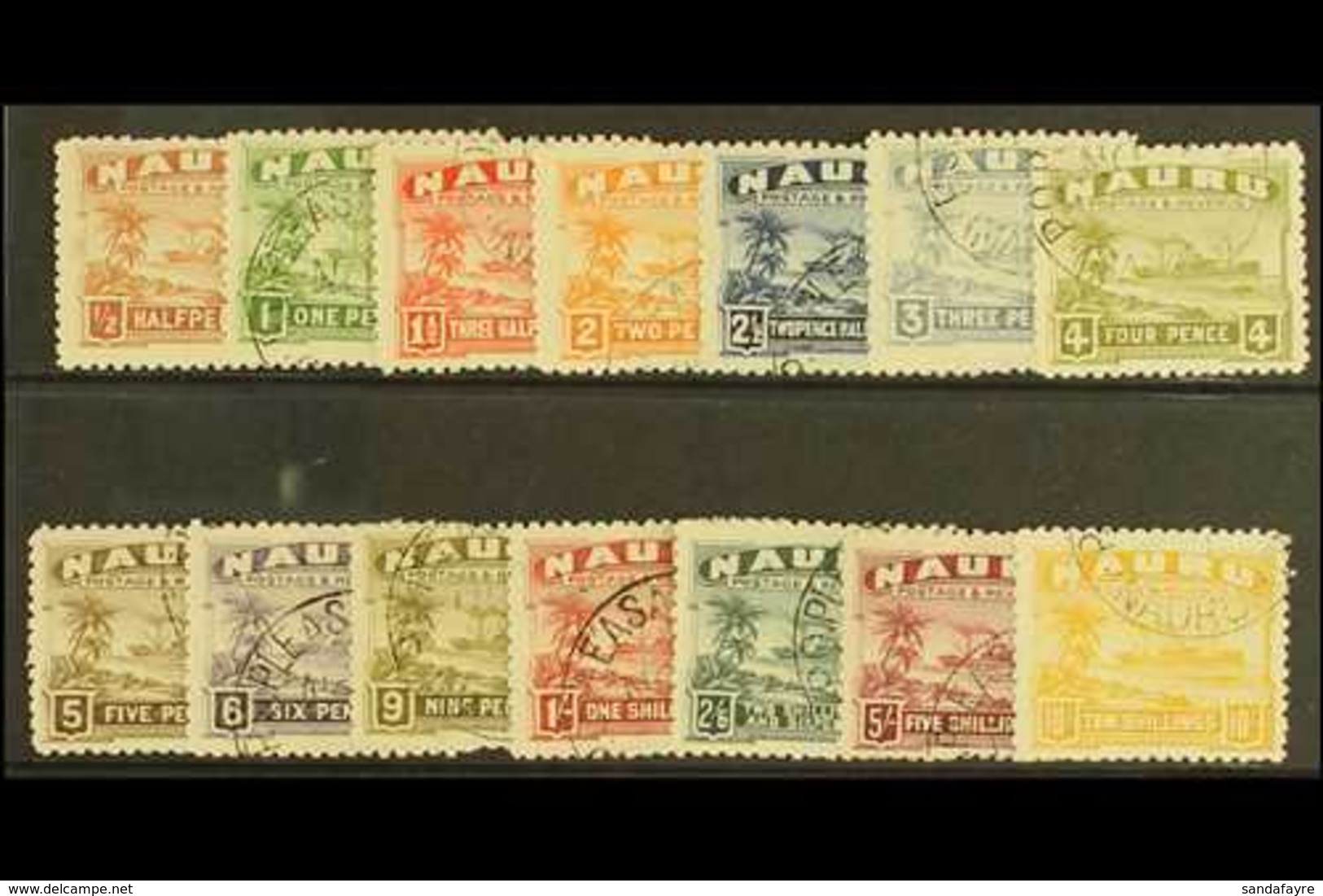 1924 - 48  Freighter Set Complete On Shiny White Paper, SG 26B/39B, Very Fine Used. Scarce Set. (14 Stamps) For More Ima - Nauru