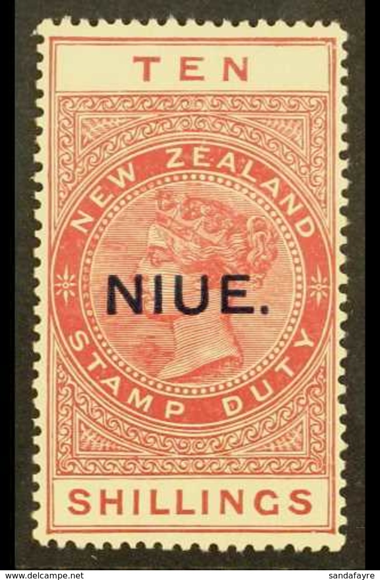 1918-29  10s Brown-red, Thick, Opaque, White Chalky Paper, SG 37b, Fine Mint. For More Images, Please Visit Http://www.s - Niue