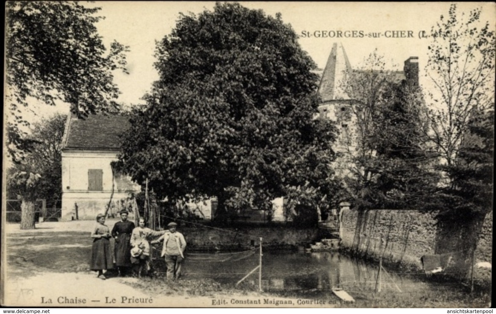 Cp Saint Georges Loir Et Cher, La Chaise, Le Prieure - Autres & Non Classés