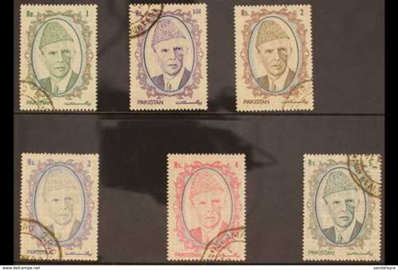 1992  1989 Jinnah Set Overprinted "National Seminar On Philately Multan 1992", Mi 838/43, (see Note After SG 778), Very  - Pakistan