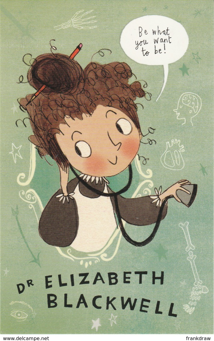 Postcard - Great Women By Kate Pankhurst - Dr Elizabeth Blackwell - New - Mujeres Famosas