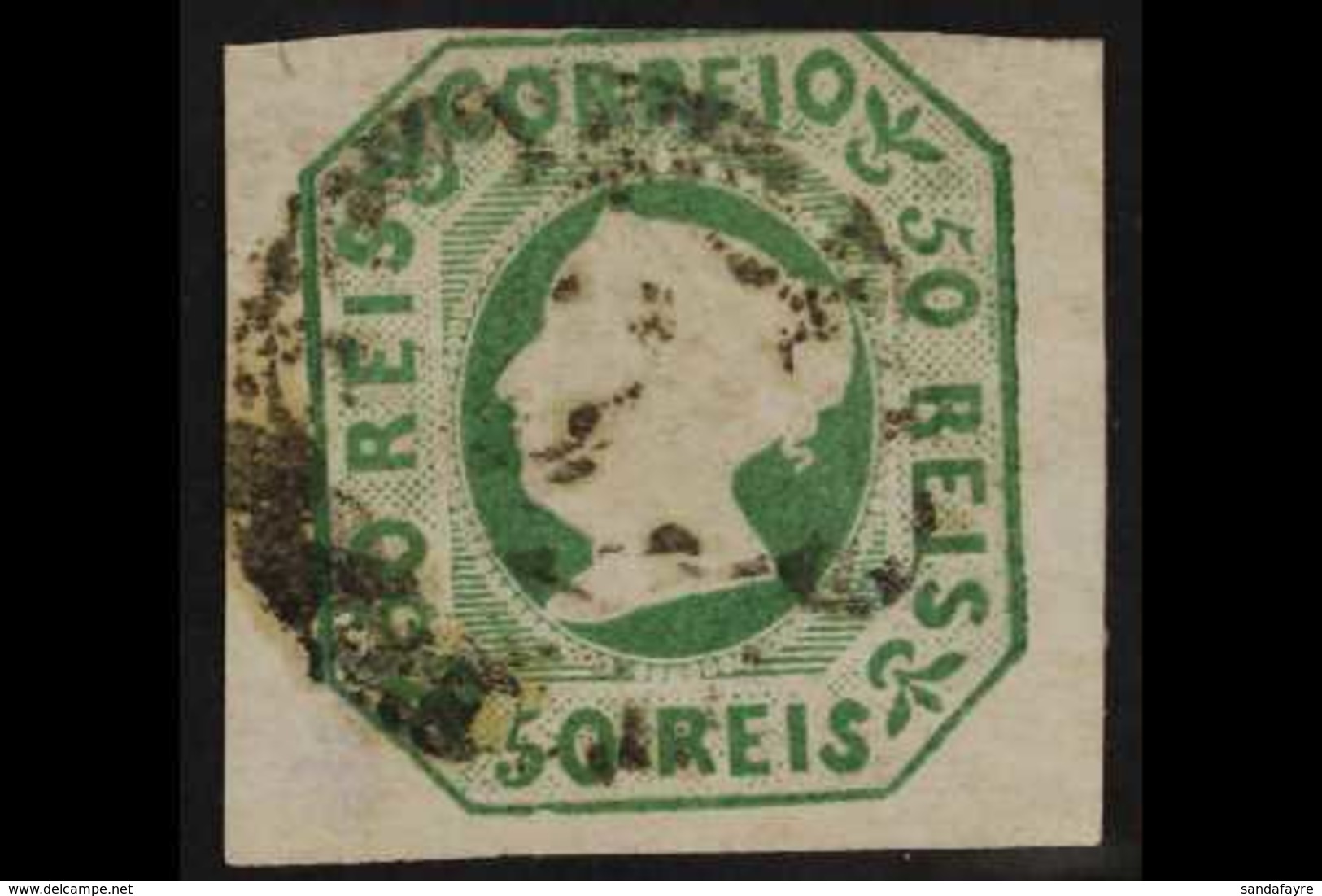 1853  50r Yellow-green (Michel 3a, SG 6, Afinsa 3), Used, 3+ Mostly Large Margins Just Brushing At Top Right, Fresh Colo - Sonstige & Ohne Zuordnung