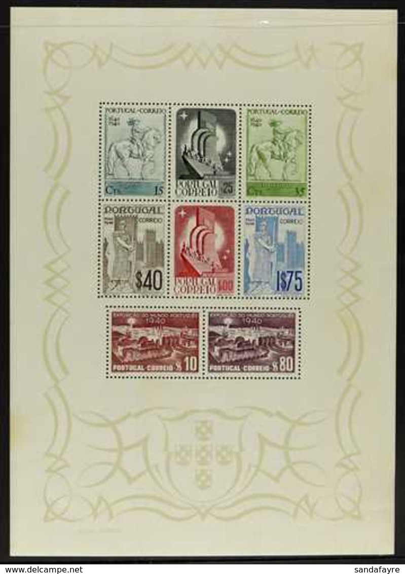 1940  Portuguese Centenary Miniature Sheet, SG MS919a, Mi Block 2, Never Hinged Mint For More Images, Please Visit Http: - Sonstige & Ohne Zuordnung