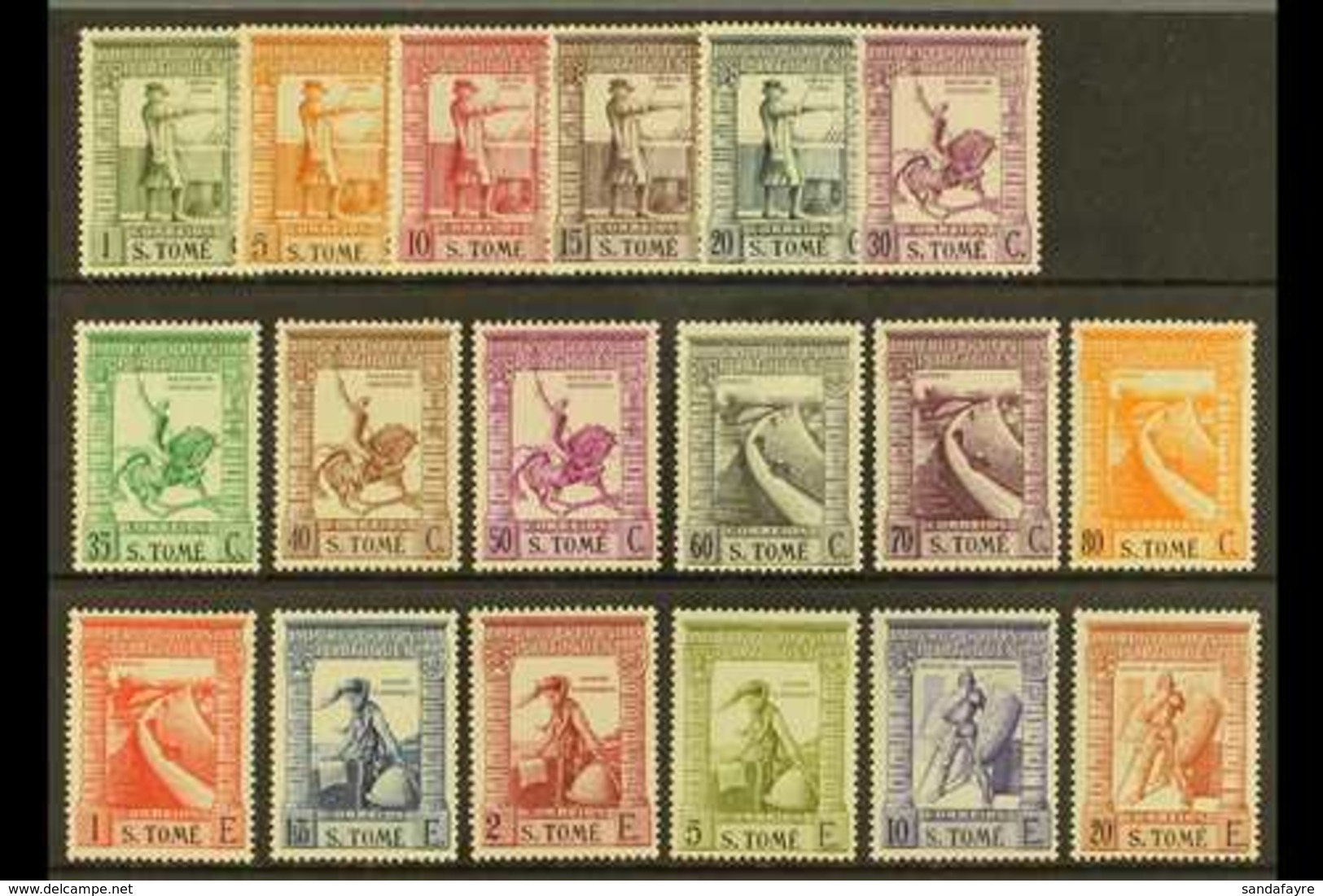 ST THOMAS & PRINCE ISLANDS  1938 Navigator Set (inscribed - S.TOME), SG 344/361, Fine Mint (18 Stamps) For More Images,  - Sonstige & Ohne Zuordnung