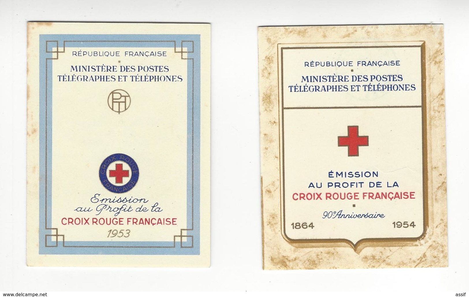 CARNETS CROIX ROUGE 1953 + 1954 OBLITERE + NEUF** MNH YT 2002 + 2003 COTE 340 EUROS /FREE SHIPPING REGISTERED - Croix Rouge