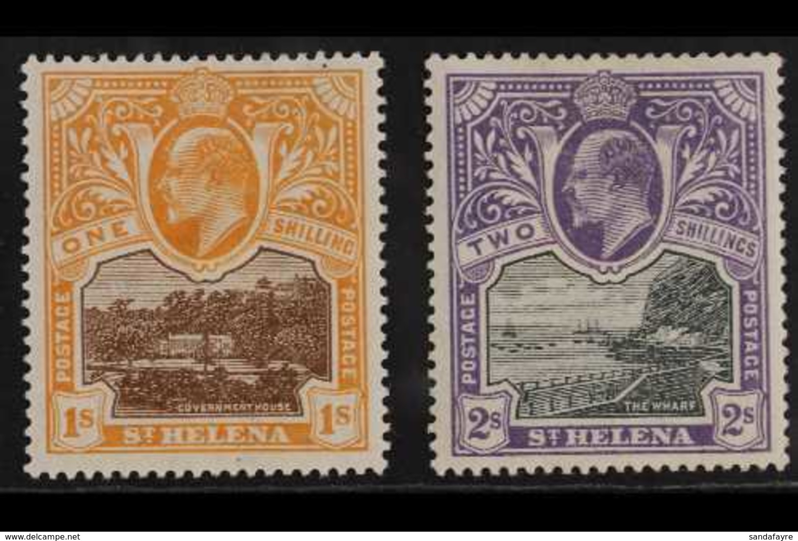 1903  1s Black And Brown-orange And 2s Black And Violet, SG 59/60, Very Fine Mint. (2 Stamps) For More Images, Please Vi - St. Helena