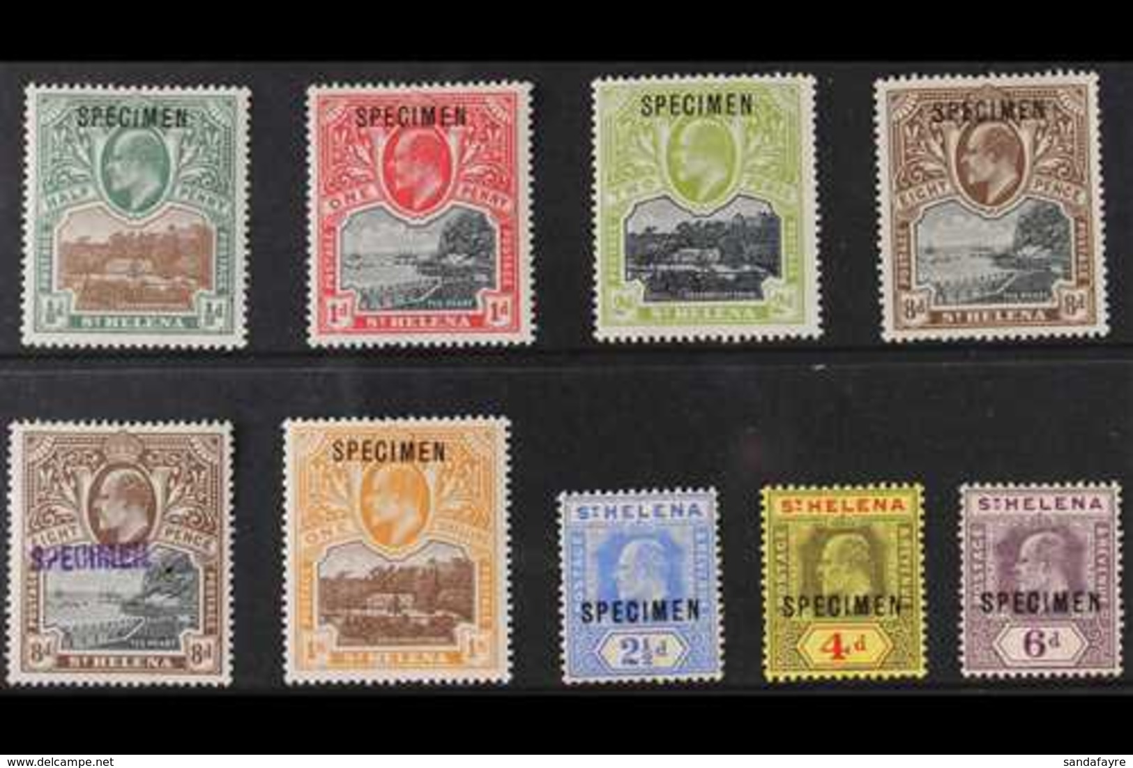 1903-11 MINT KEVII "SPECIMEN" COLLECTION.  An ALL DIFFERENT Collection Of KEVII Issues Overprinted Or Handstamped Specim - St. Helena