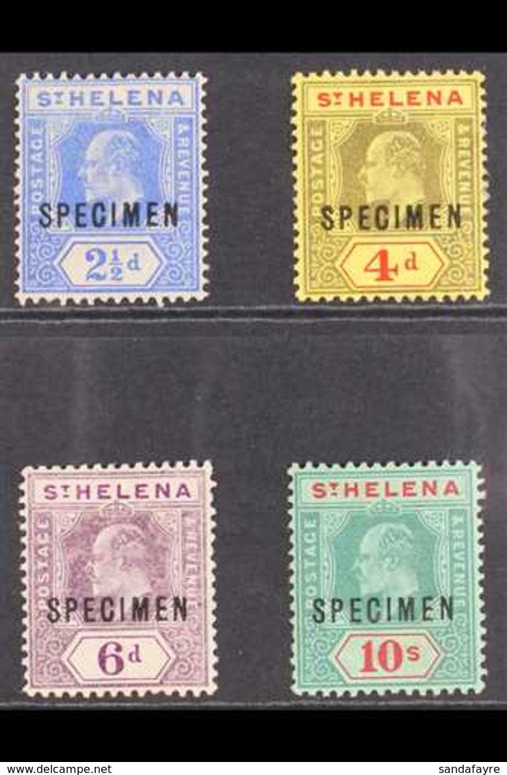 1908-11 SPECIMENS.  KEVII Definitive Complete Set Opt'd "SPECIMEN", SG 64s/70s, Very Fine Mint (4 Stamps) For More Image - St. Helena