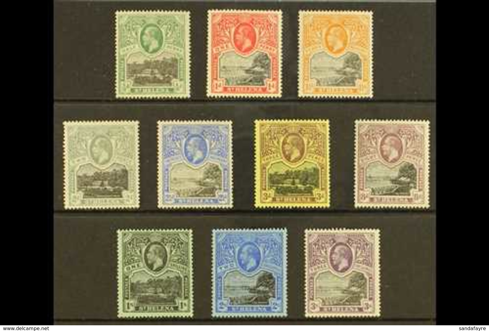 1912-16  Pictorial Definitive Set, SG 72/81, Fine Mint (10 Stamps) For More Images, Please Visit Http://www.sandafayre.c - St. Helena