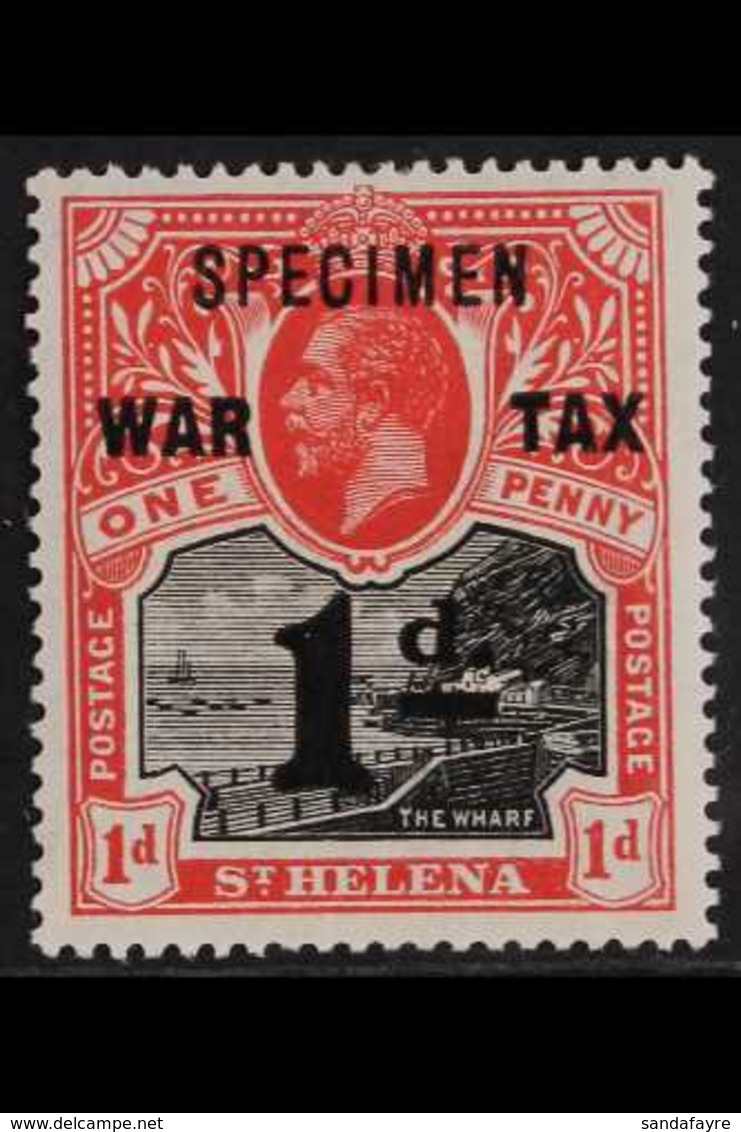 1919  1d + 1d Black & Carmine Red, Overprinted "SPECIMEN", SG 88s, Fine Mint For More Images, Please Visit Http://www.sa - St. Helena