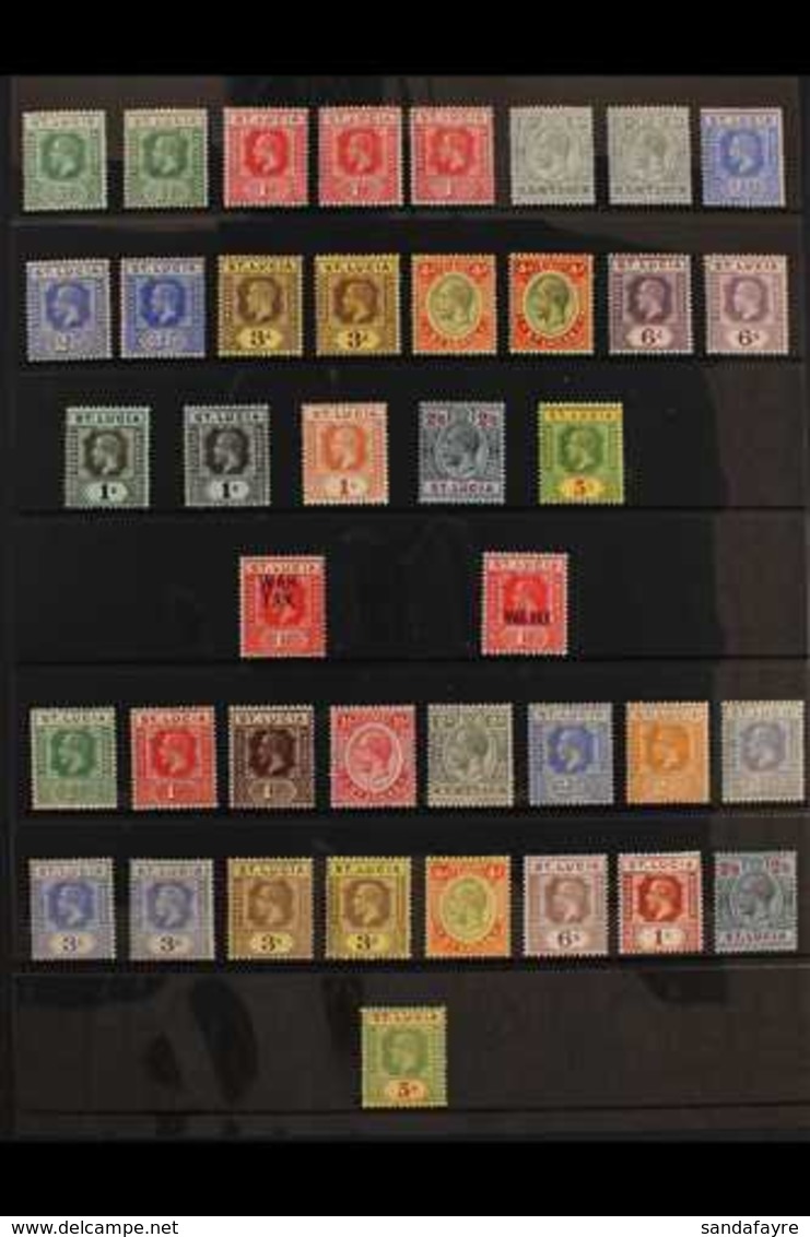 1912-36 MINT KGV COLLECTION.  An Attractive ALL DIFFERENT, Very Fine Mint Collection Of This Reign That Includes 1912-21 - St.Lucia (...-1978)