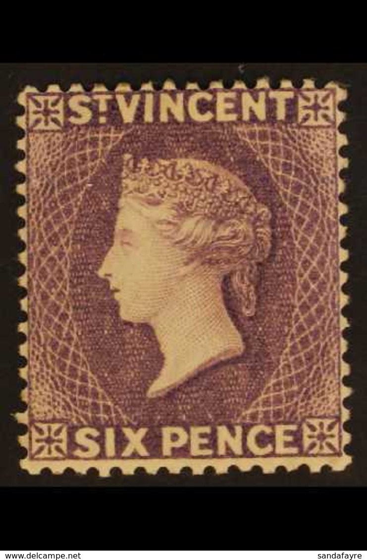 1885-93  6d Violet, CA Wmk, SG 52, Very Fine Mint For More Images, Please Visit Http://www.sandafayre.com/itemdetails.as - St.Vincent (...-1979)