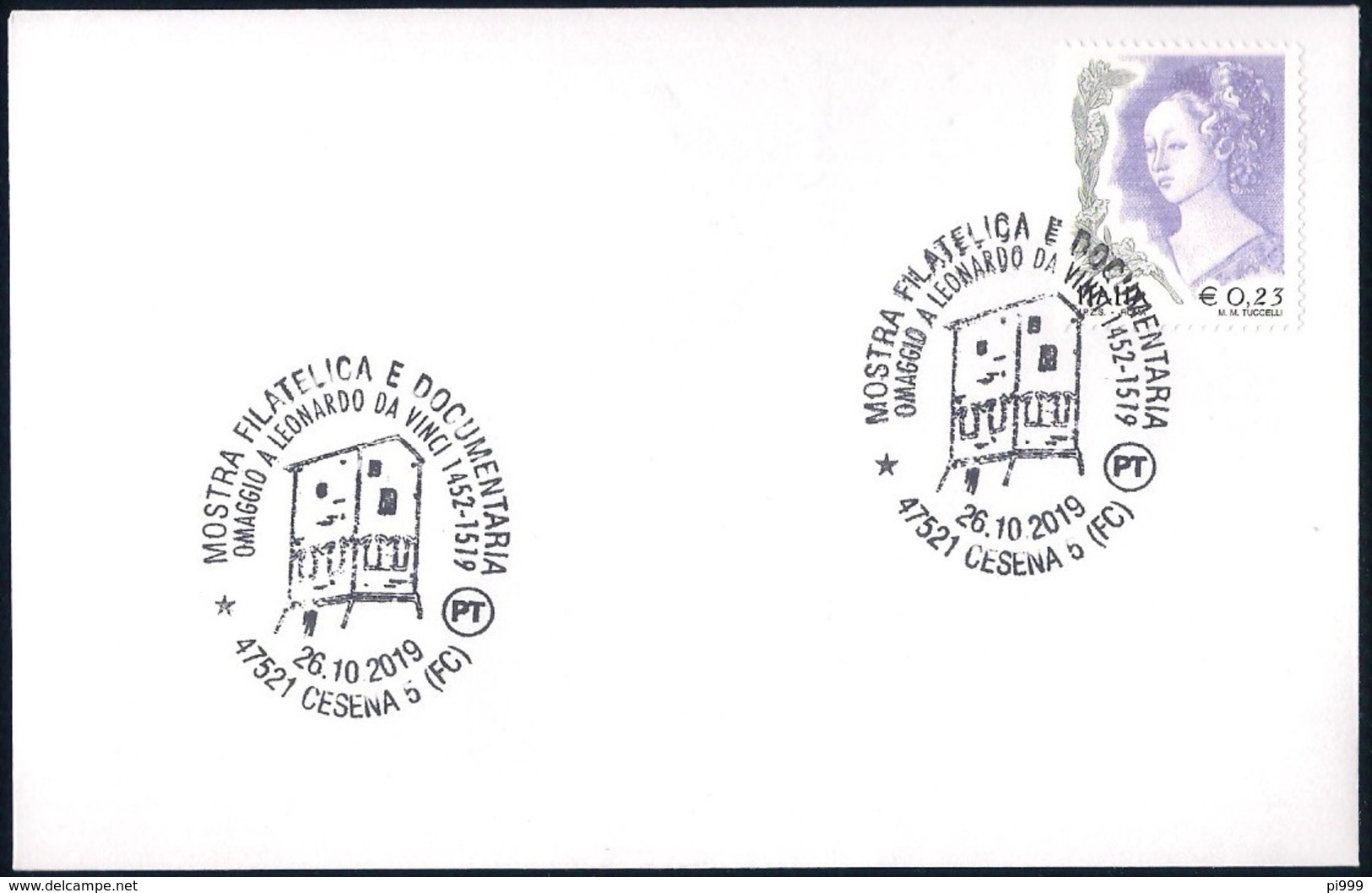 Italia Italy (2019) Special Postmark: Cesena; Leonardo Da Vinci (500th Anniversary Of Death) - Altri & Non Classificati