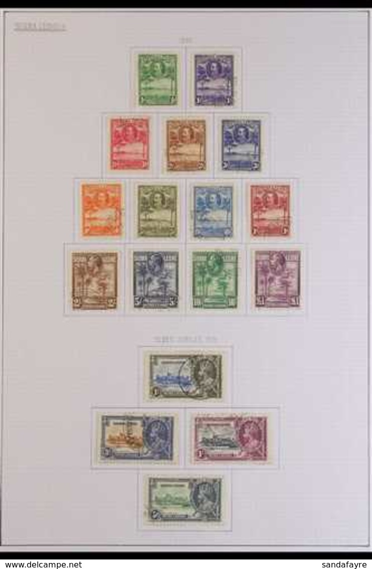 1932-61 COLLECTION OF USED SETS  Presented On Sleeved Album Pages & Includes The 1932 Set (SG 155/67), 1935 Jubilee Set, - Sierra Leone (...-1960)