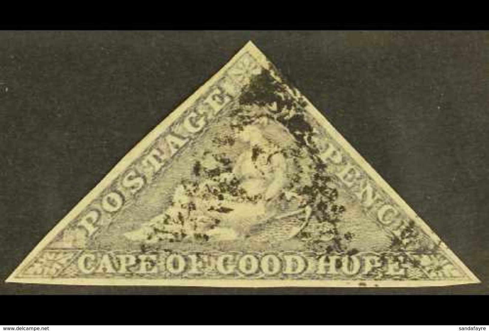 CAPE  1855-63 6d Slate-lilac On Blued Paper, SG 7c, Fine Used, Three Margins, Cat.£500. For More Images, Please Visit Ht - Ohne Zuordnung