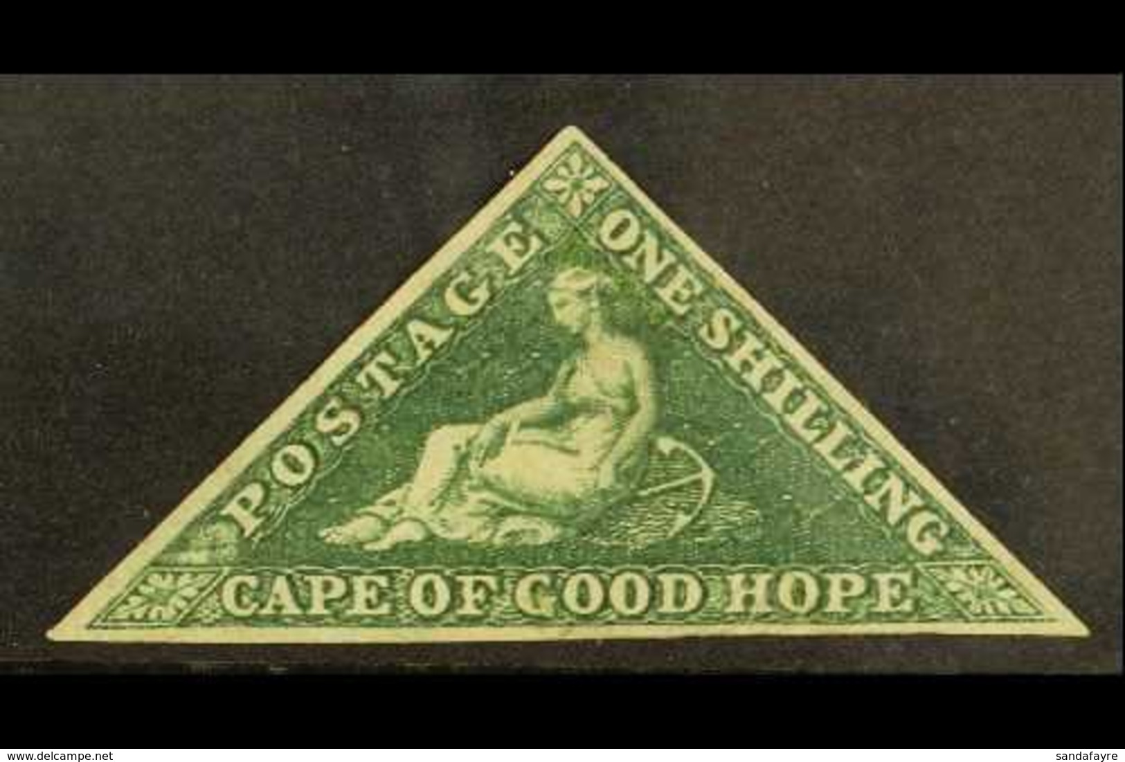 CAPE OF GOOD HOPE  1855-63 1s Deep Dark Green, SG 8b, MINT With 3 Good Neat Margins & Large Part OG. Lovely For More Ima - Ohne Zuordnung