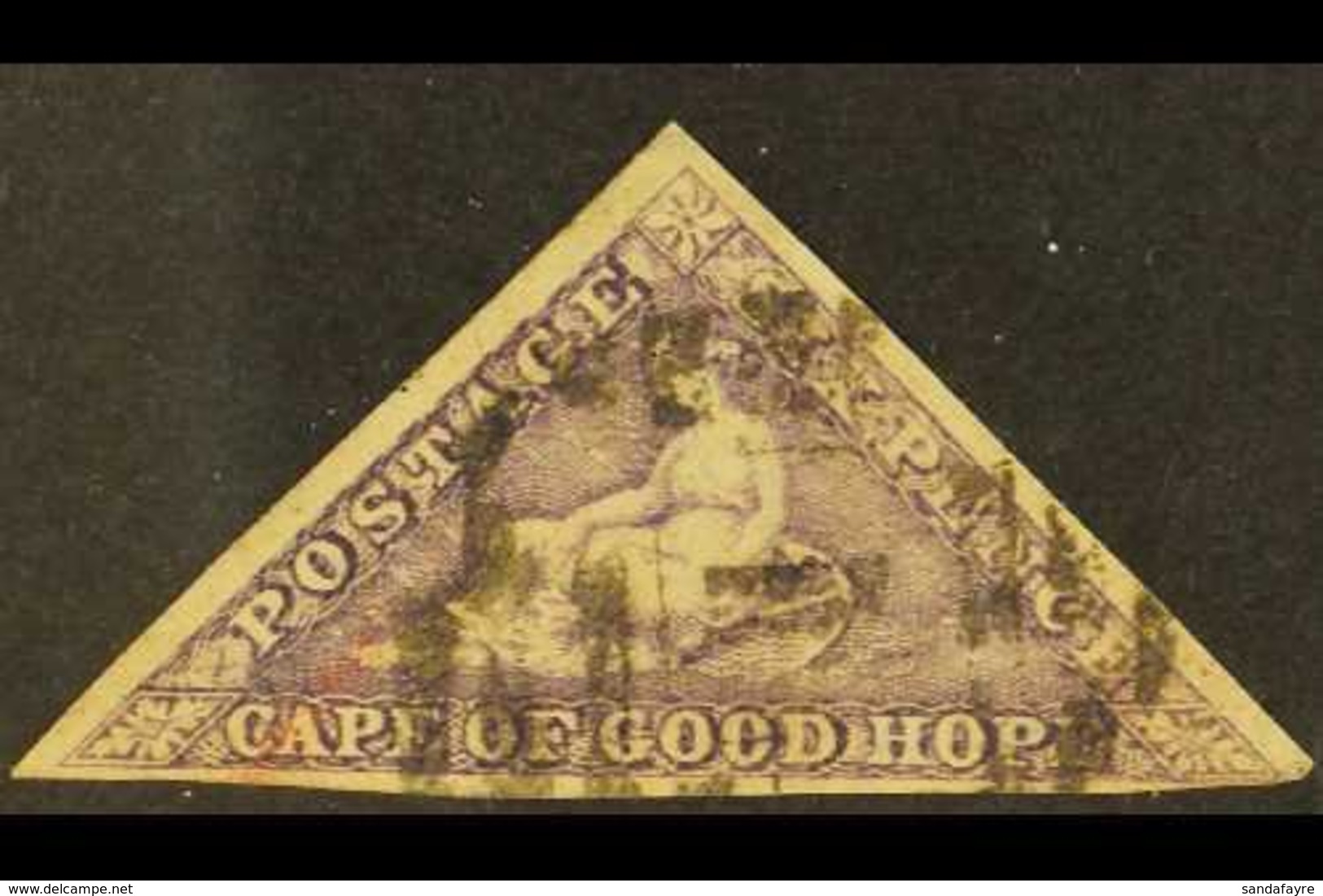 CAPE OF GOOD HOPE  1863-64 6d Bright Mauve Triangular, SG 20, Fine Used With Three Margins, Close At Lower Left. For Mor - Sin Clasificación