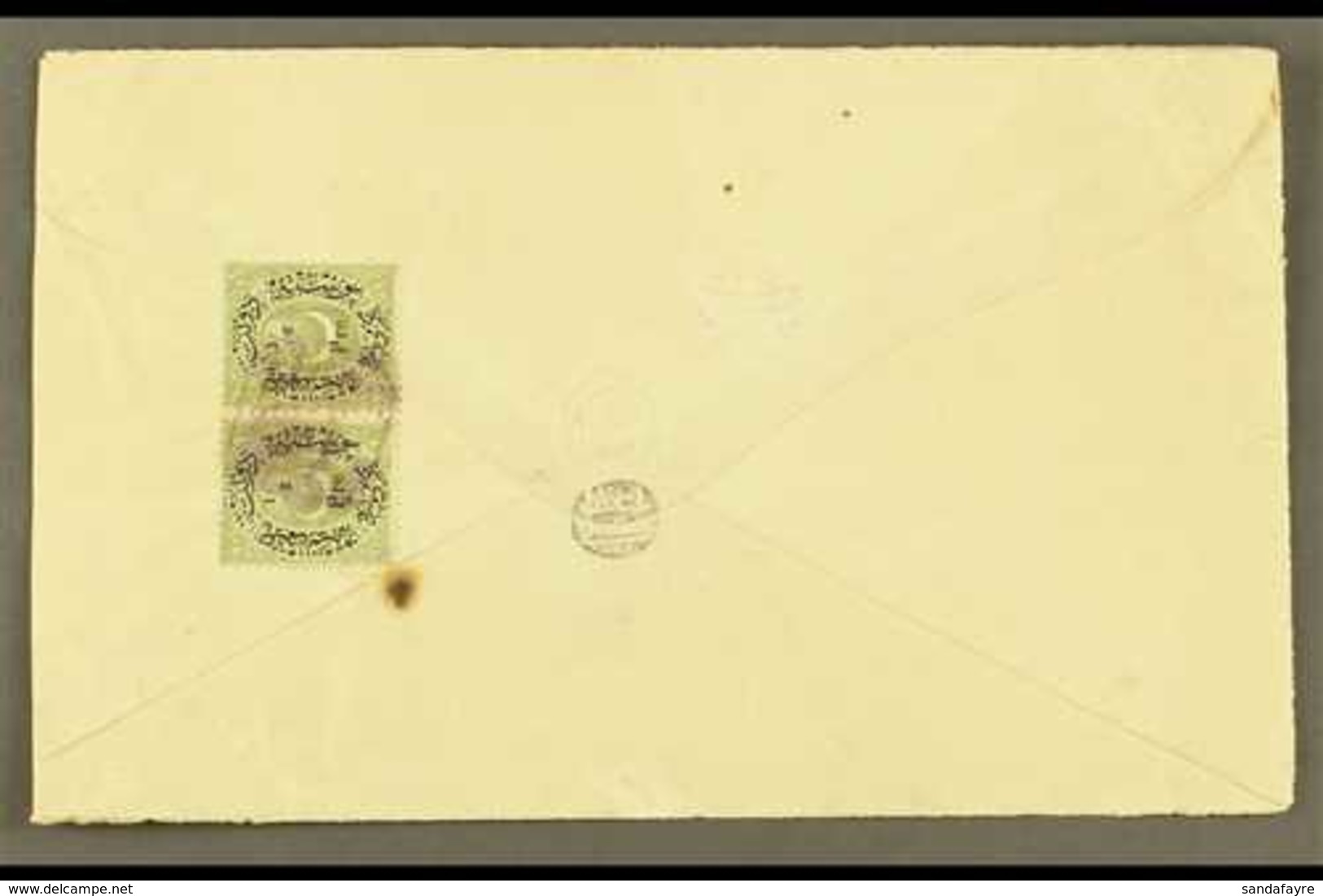 USED IN IRAQ  Circa 1880 Cover Addressed In Arabic To Persia, Bearing On Reverse 1876 ½p On 20pa Pair Cancelled By "NEDJ - Sonstige & Ohne Zuordnung