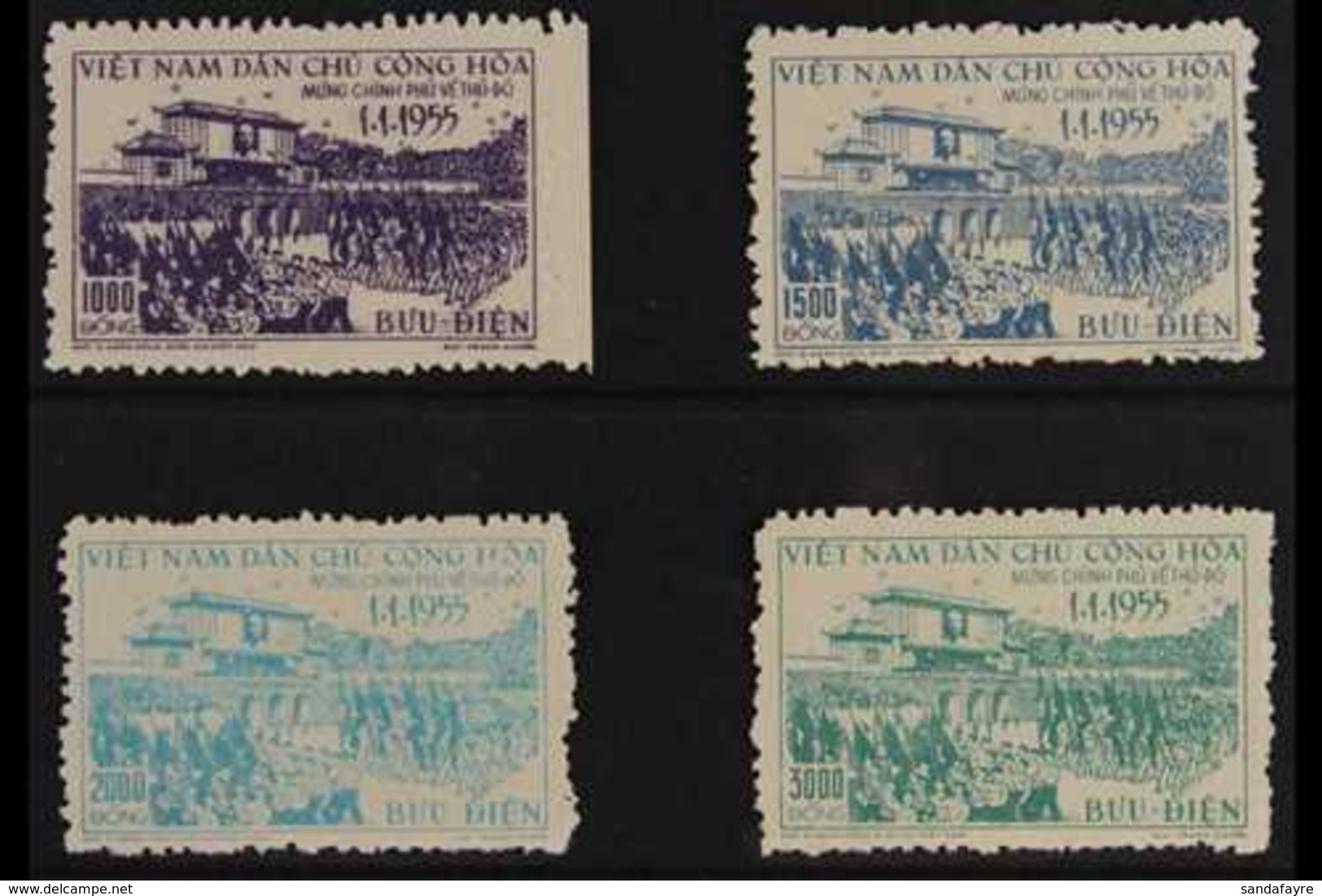 1956  Return Of Government To Hanoi Set, SG N42/45, Very Fine Unused As Issued (4 Stamps) For More Images, Please Visit  - Vietnam