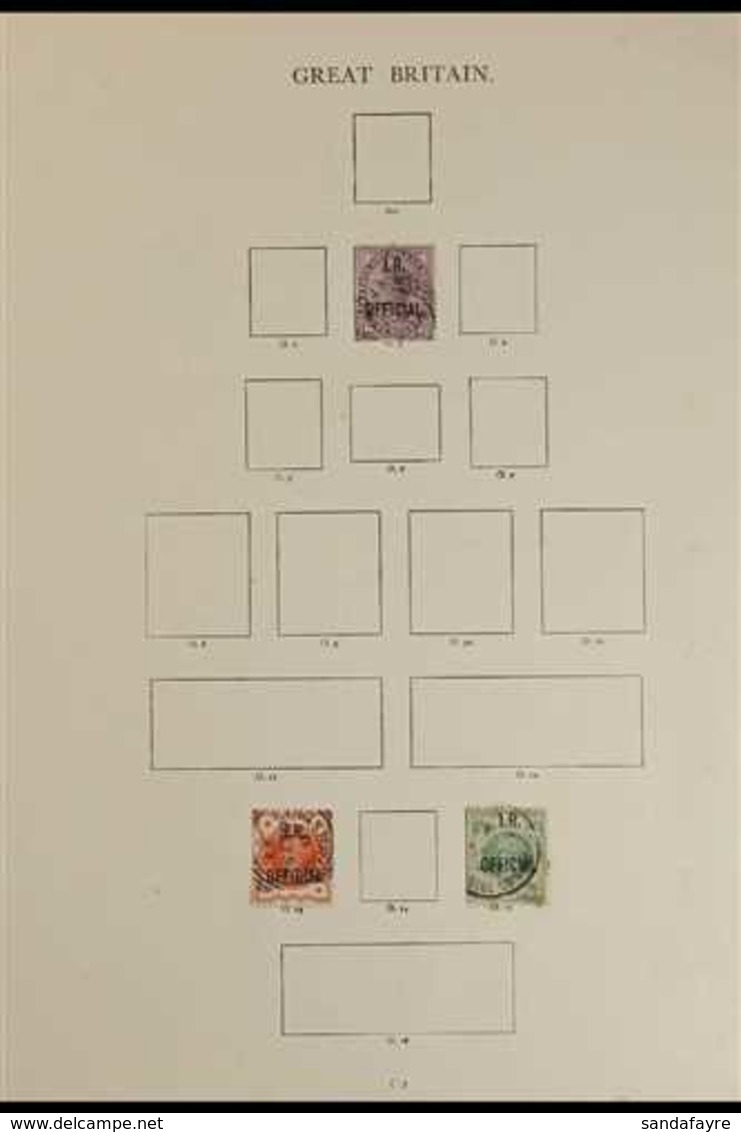 OFFICIAL STAMPS.  The Four "Windsor" Album Pages With A Chiefly Used Collection Of Official Stamps (23 Stamps) For More  - Other & Unclassified