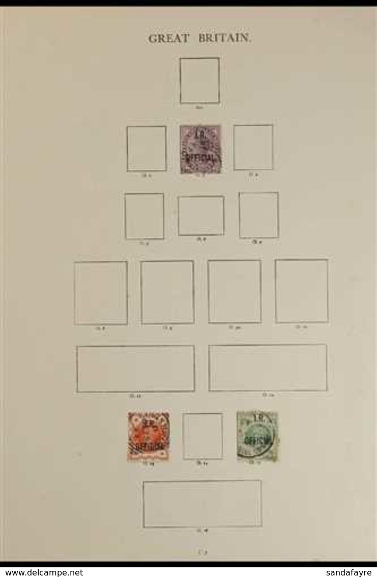 OFFICIAL STAMPS.  The Four "Windsor" Album Pages With A Chiefly Used Collection Of Official Stamps (23 Stamps) For More  - Sonstige & Ohne Zuordnung