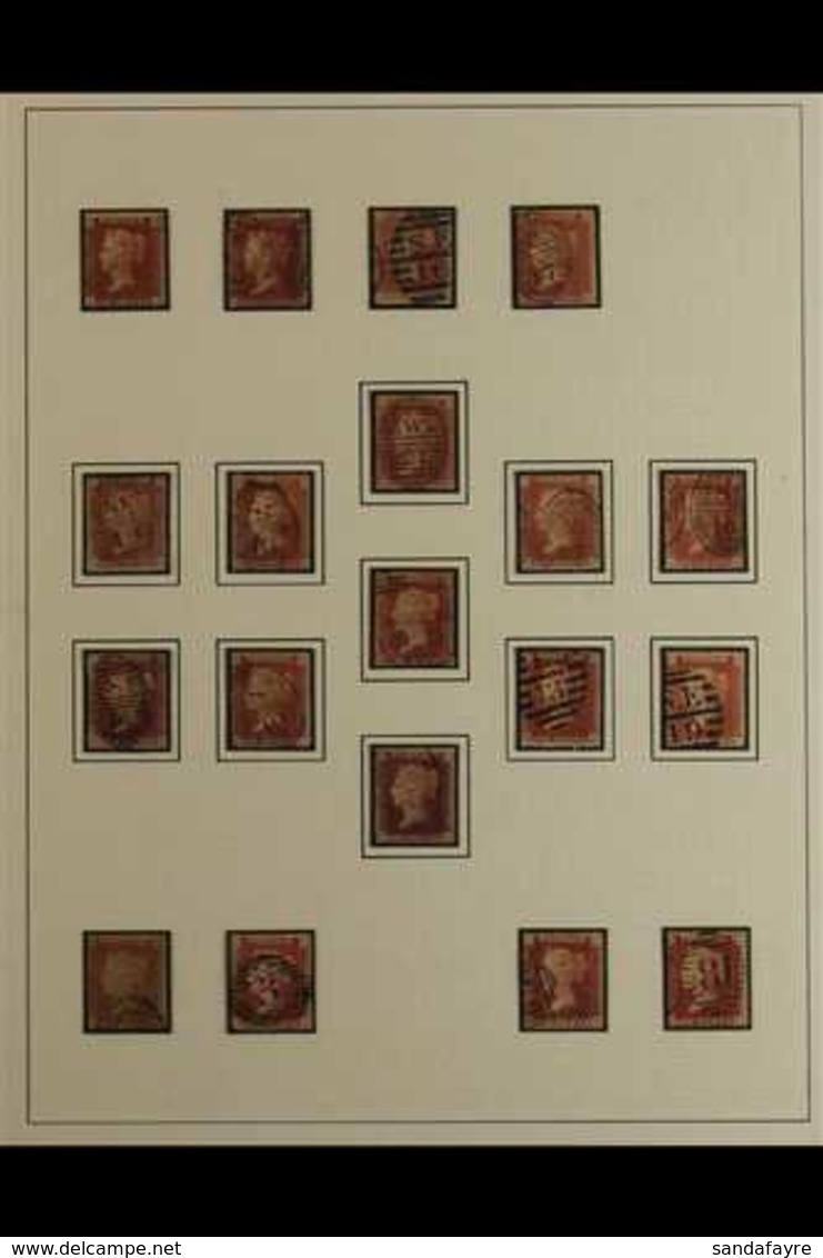 1854-70 LINE ENGRAVED  GOOD TO FINE USED COLLECTION On Album Pages, Incl. Range Of Perf.14, 1d Red "Stars," 2d "Stars" I - Sonstige & Ohne Zuordnung