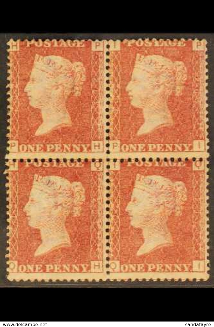 1864-79  1d Red, Plate 202, BLOCK OF FOUR, SG 43/4, Fine Never Hinged Mint. For More Images, Please Visit Http://www.san - Sonstige & Ohne Zuordnung