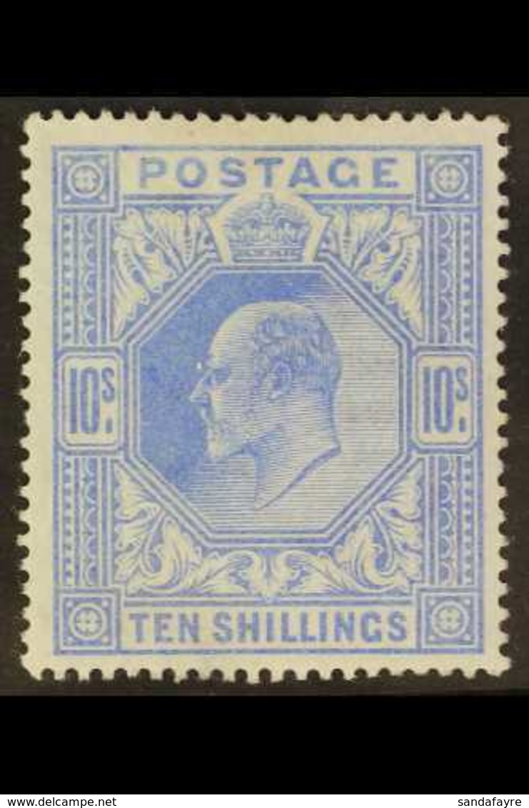 1902-10  10s Ultramarine De La Rue, SG 265, Very Lightly Hinged Mint. Fresh & Attractive. For More Images, Please Visit  - Ohne Zuordnung