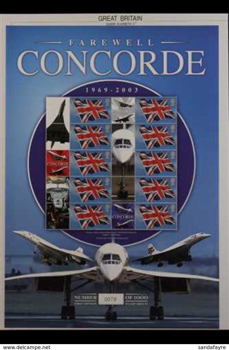 BUSINESS CUSTOMISED SHEETS  2005-2009 All Different Limited Edition Collection Featuring CONCORDE, Includes 2005 "Farewe - Otros & Sin Clasificación
