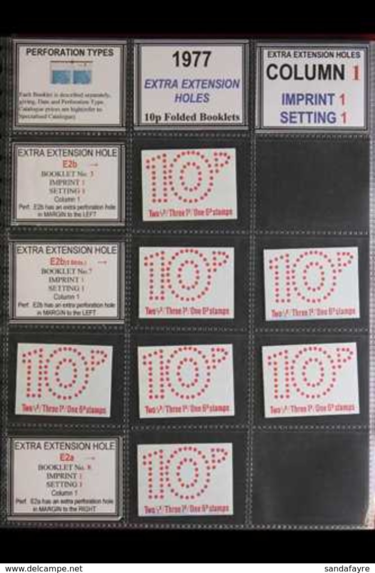 MASSIVE "TEN PENCE" BOOKLETS COLLECTION  1976-77 Unbelievable Collection In 25 Volumes Of The 10p Dull Rose On Very Pale - Other & Unclassified