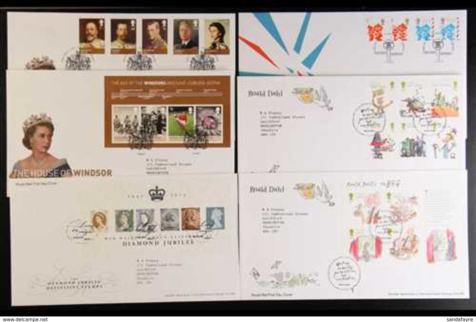 2012  COMPLETE Run Of Commemorative Sets & Miniature Sheets On First Day Covers, Typed Addresses, Clean & Fine (21 FDCs) - FDC