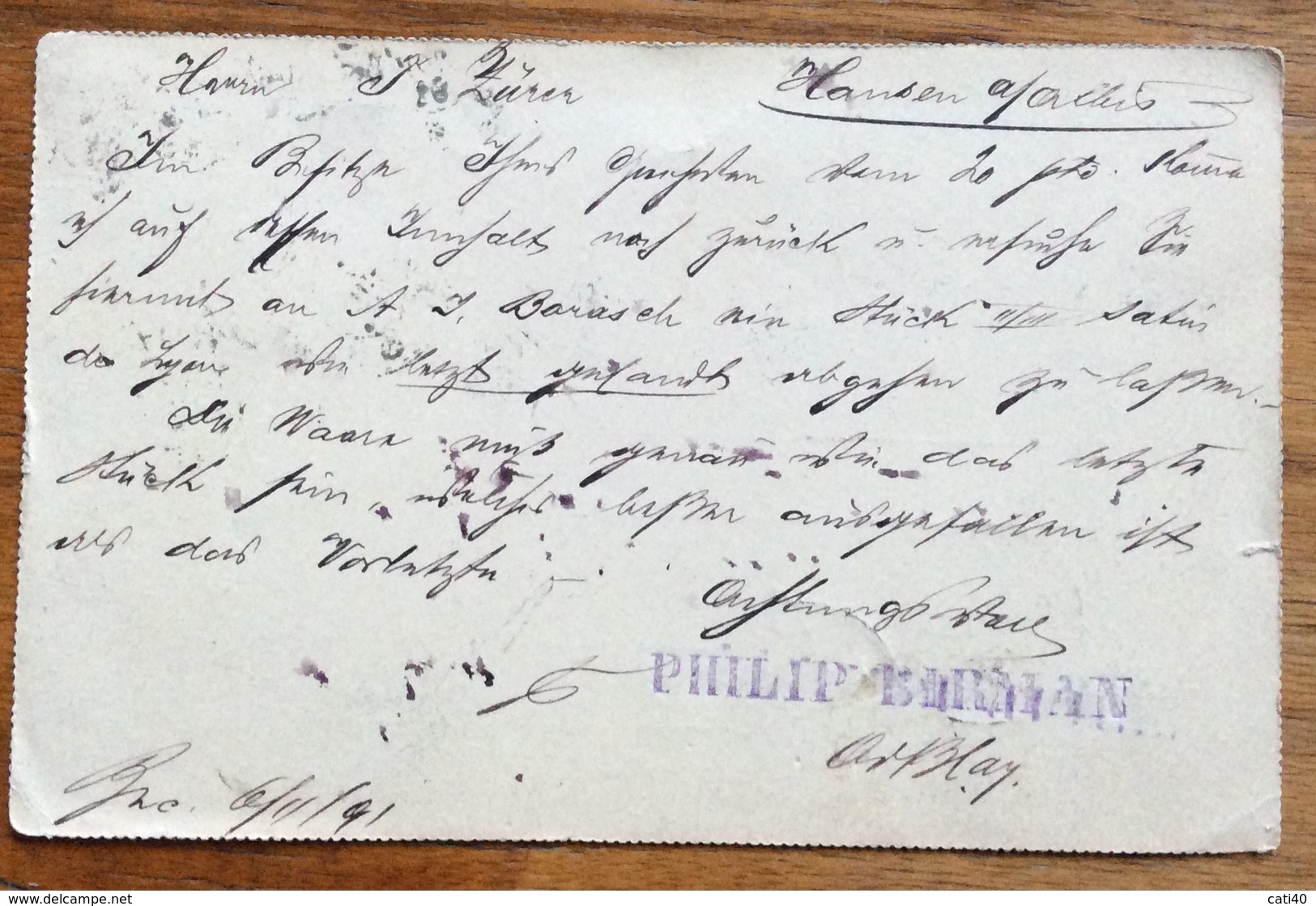 ROMANIA  CARTA POSTALE POST CARD  5 Bani  FROM BUCUREȘCI  7/11/1891  TO HAUSEN SUISSE - Lithuania