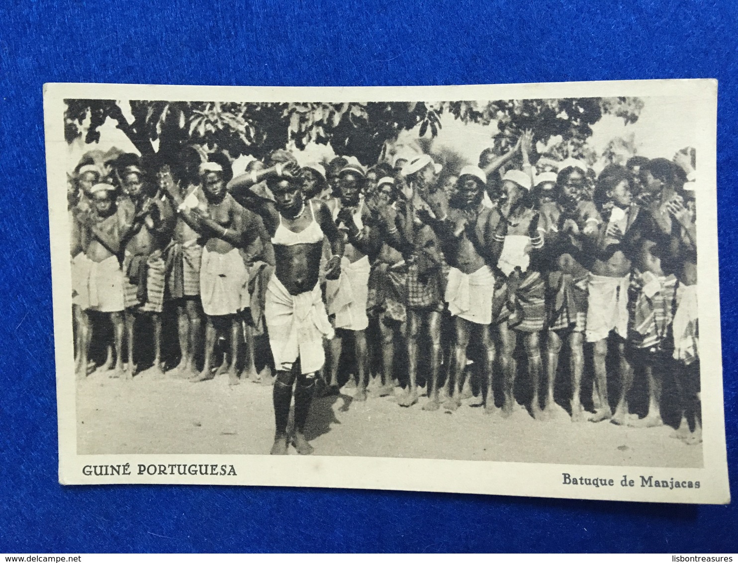 ANTIQUE POSTCARD PORTUGUESE GUINEA GUINÉ - BATUQUE DE MANJACAS UNUSED ETHNOGRAPHIC - Guinea-Bissau