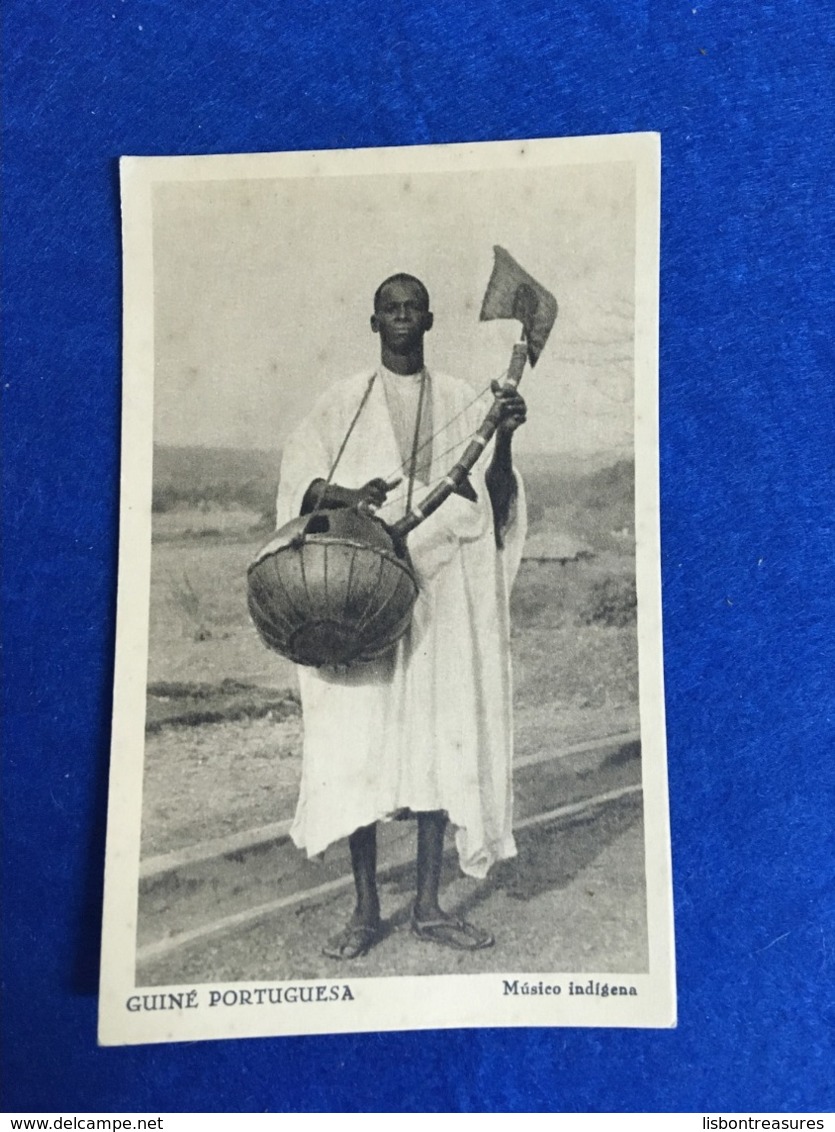 ANTIQUE POSTCARD PORTUGUESE GUINEA GUINÉ - MUSICO INDIGENA UNUSED ETHNOGRAPHIC - Guinea Bissau