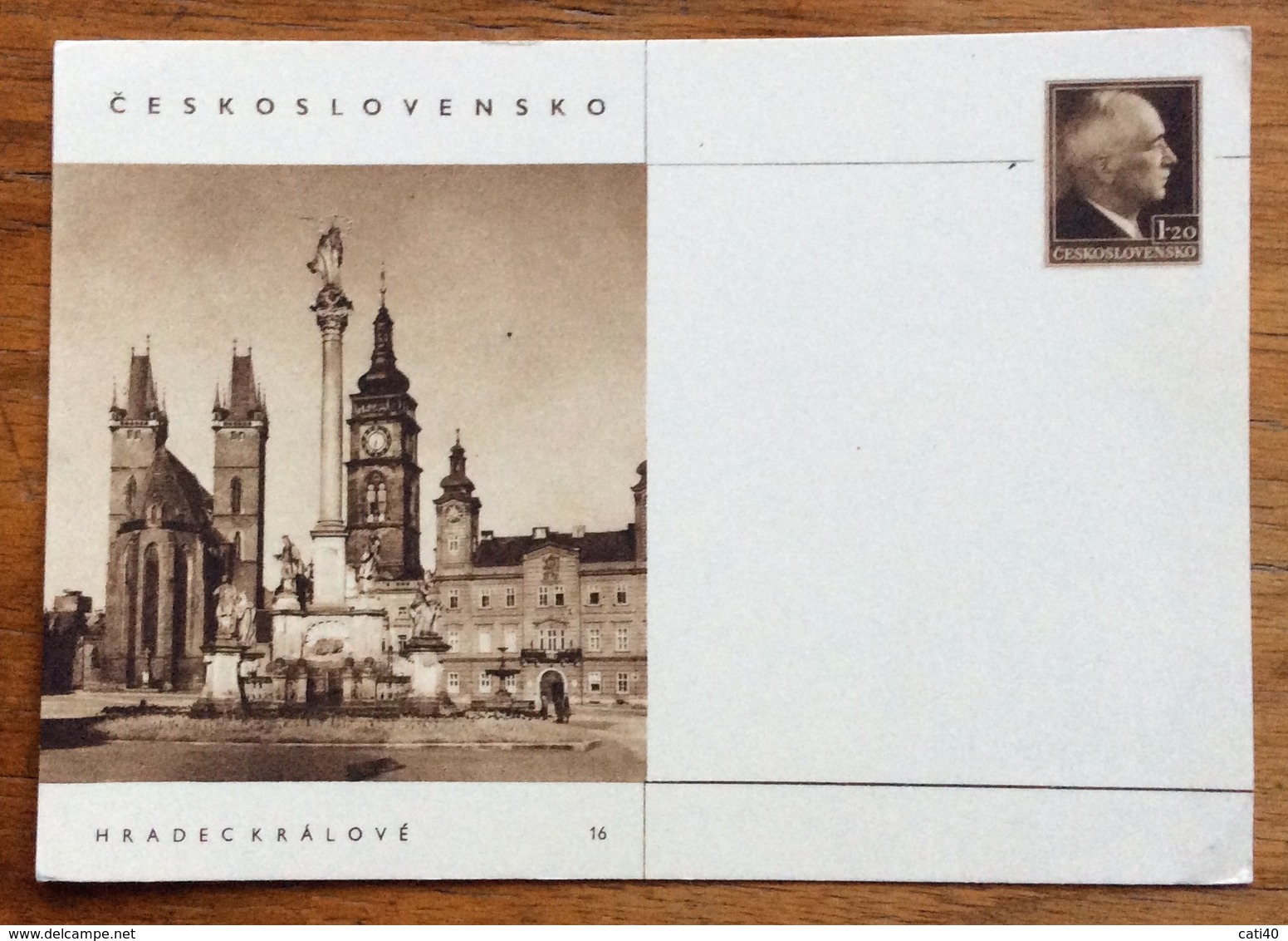 HRADEC KRÁLOVÉ  DOPISNICA CARTOLINA POSTALE REPUBBLICA CECA 1,20 - Nuovi