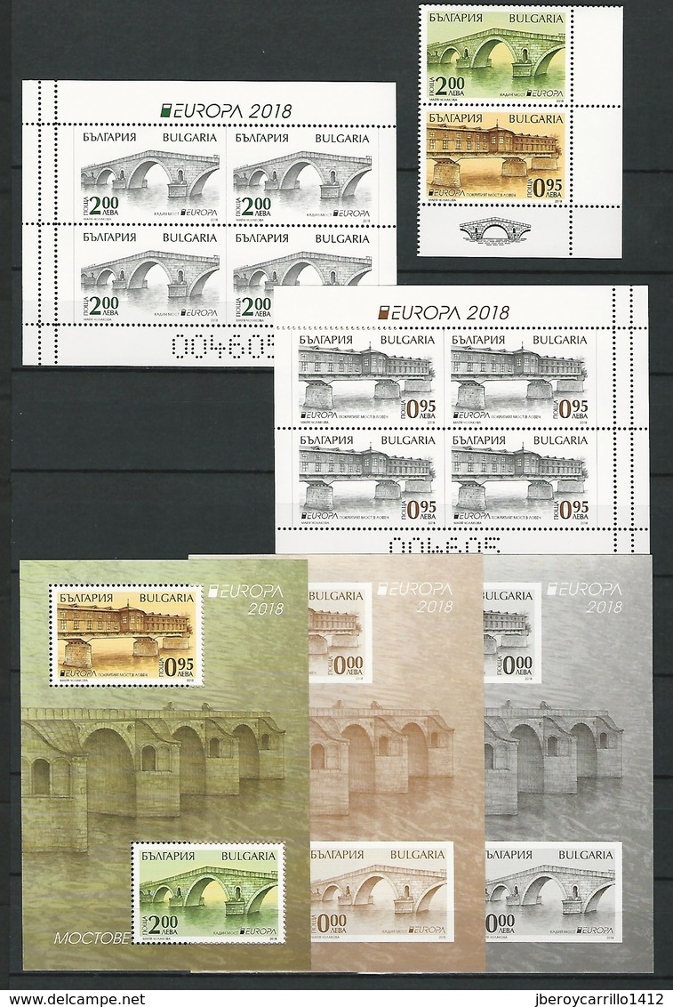 EUROPA 2018- "PUENTES -BRIDGES -BRÜCKEN -PONTS".- VERY COMPLETE SPECIAL COLLECTION - 132 STAMPS + 31 BLOCKS + 1 SHEET